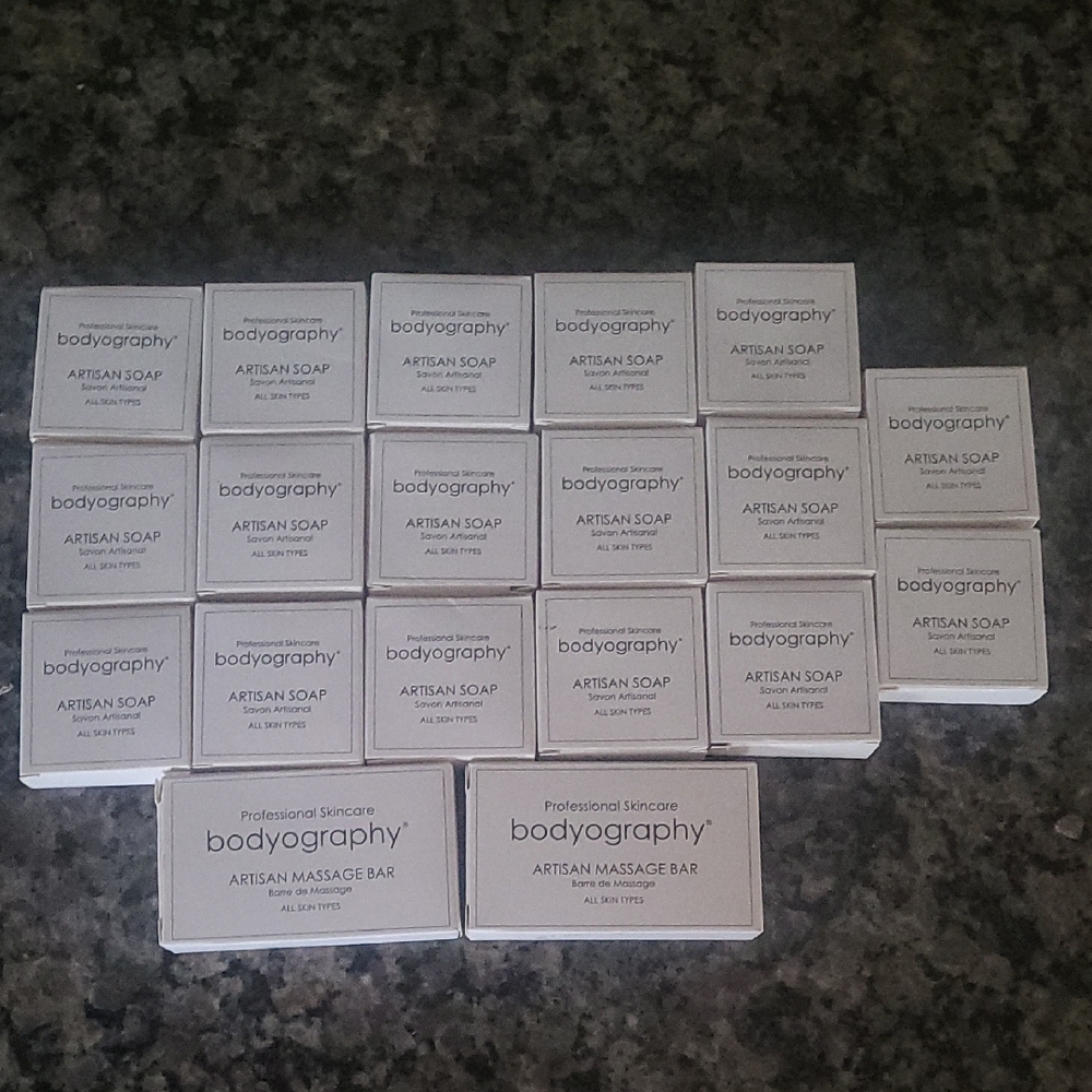 Lot Of 19 Bodyography Artisan Soap and Massage Bar Set New On Vox